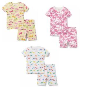 NWT (3) Janie and Jack Girl's Shorts Pajamas Sets Bundle Size 2T Sealed